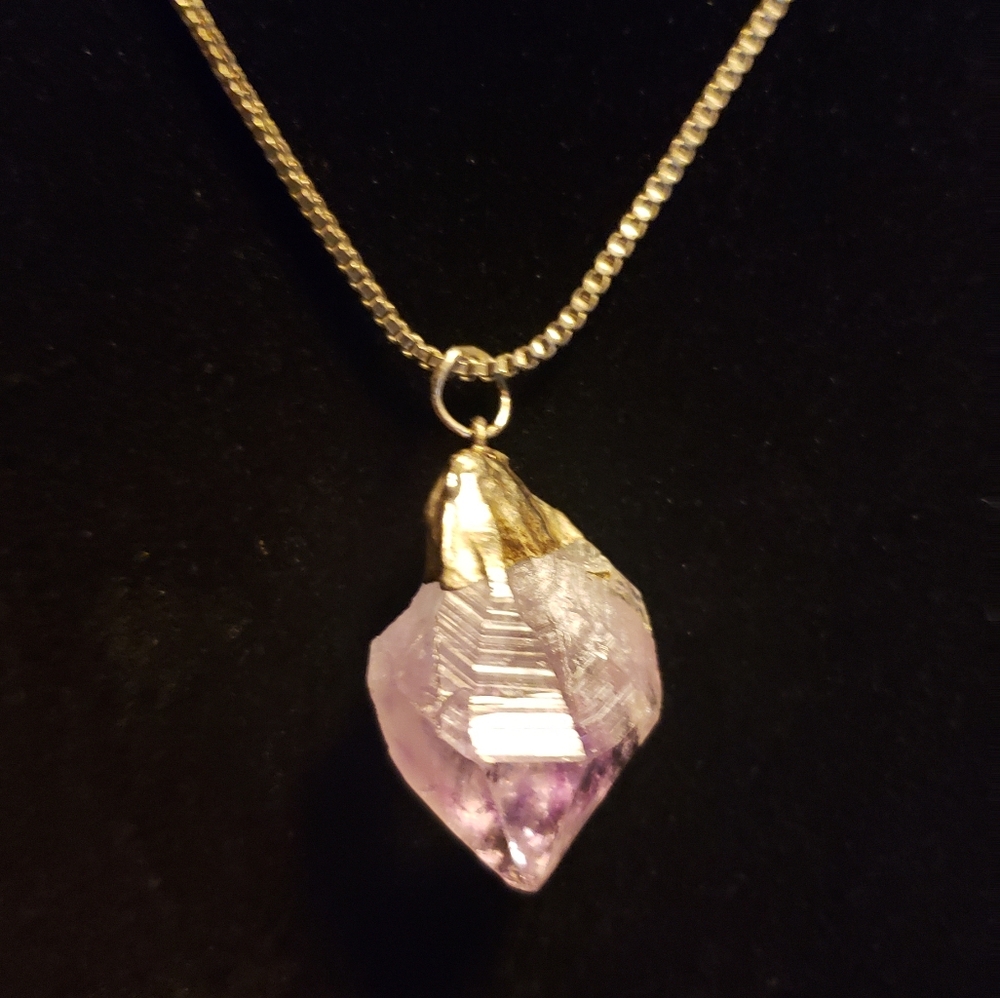 Natural amethyst necklace - Picture 4 of 5